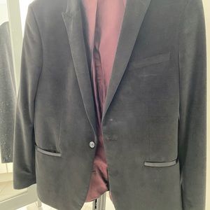 Calvin Klein light black suede blazer large